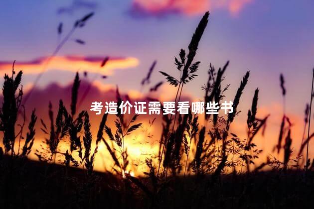 考造价证需要看哪些书