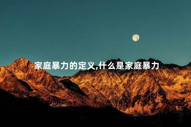 家庭暴力的定义，什么是家庭暴力