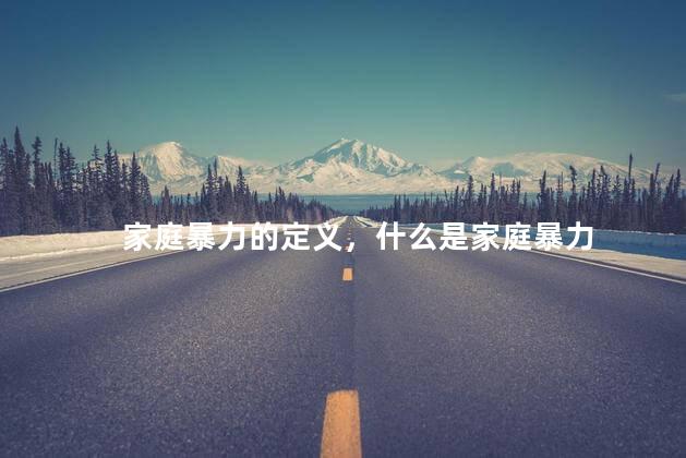 家庭暴力的定义，什么是家庭暴力