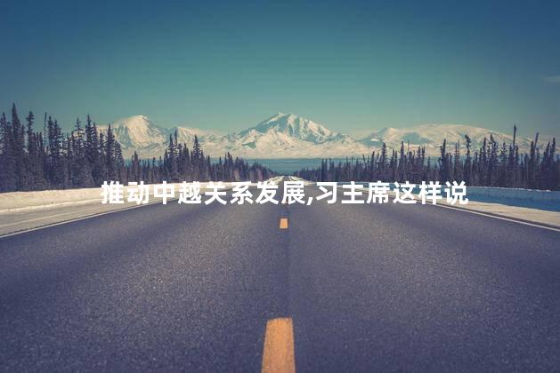 推动中越关系发展，习主席这样说