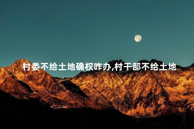村委不给土地确权咋办，村干部不给土地确权去什么部门找