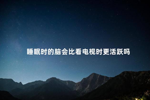 睡眠时的脑会比看电视时更活跃吗，睡眠的时候大脑在休息吗