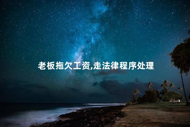 老板拖欠工资，可以走法律程序处理吗