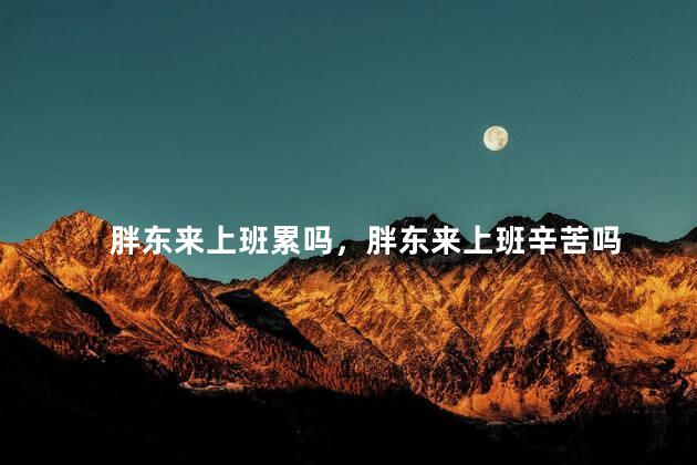 胖东来上班累吗，胖东来上班辛苦吗