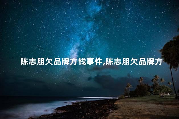 陈志朋欠品牌方钱事件，陈志朋欠品牌方多少钱